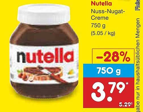Nutella Nuss-Nugat-Creme 750 g