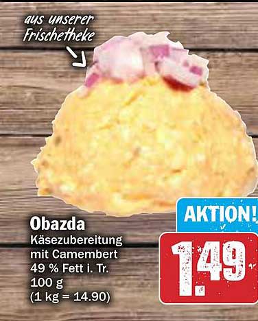 Obazda Käsezubereitung mit Camembert 49 % Fett i. Tr.