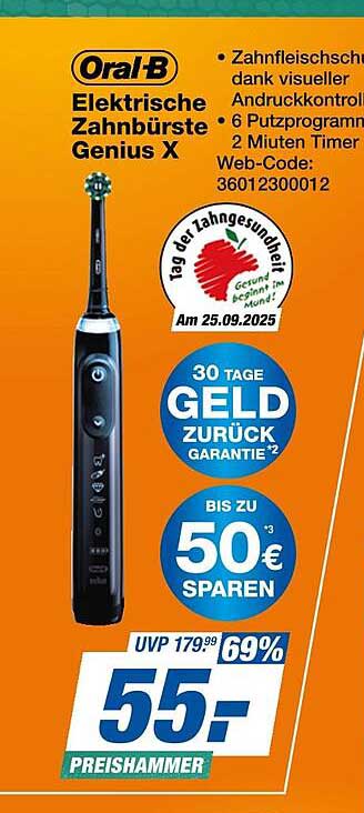 Oral-B Elektrische Zahnbürste Genius X