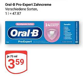 Oral-B Pro-Expert Zahncreme, verschiedene Sorten
