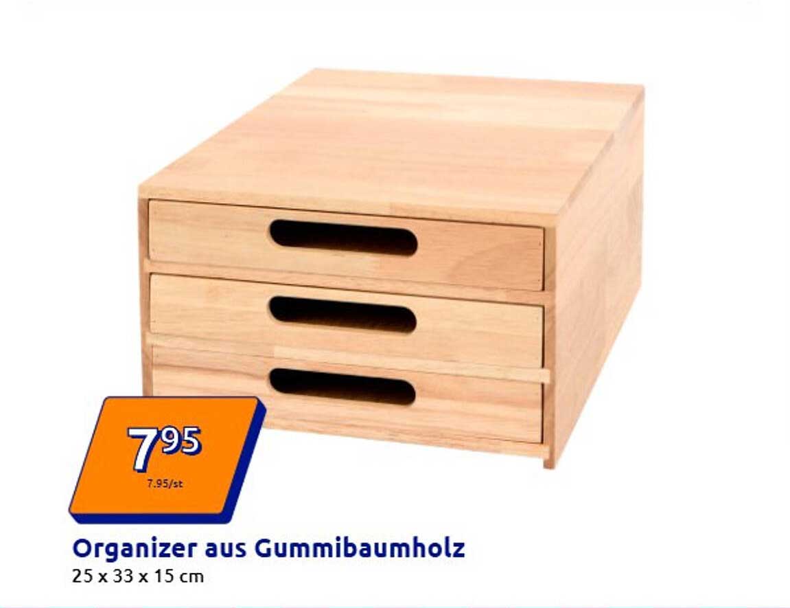 Organizer aus Gummibaumholz