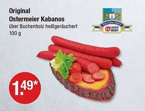 Original Ostermeier Kabanos über Buchenholz heißgeräuchert 100 g
