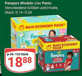 Pampers Windeln oder Pants – Maxi Economy Pack