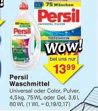Persil Waschmittel Universal oder Color, Pulver, 4,5kg