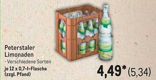 Peterstaler Limonaden – Verschiedene Sorten, je 12 x 0,7-l-Flasche (zzgl. Pfand)