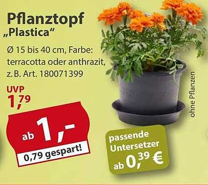 Pflanztopf "PlasticA" – Ø 15 bis 40 cm, terracotta oder anthrazit