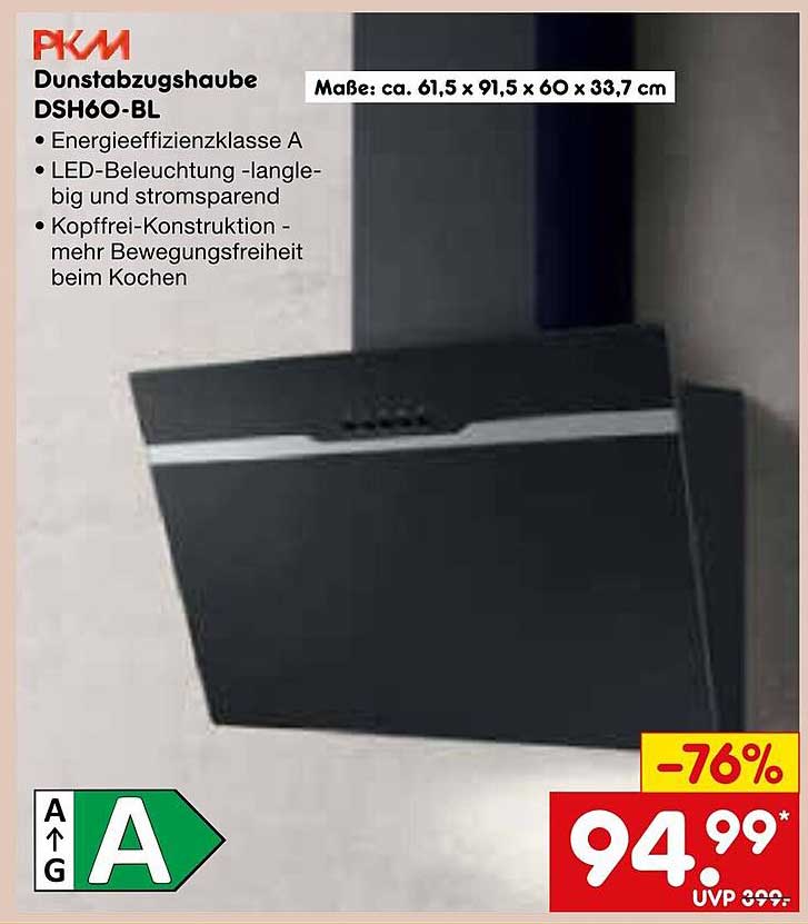 PKM Dunstabzugshaube DSH60-BL