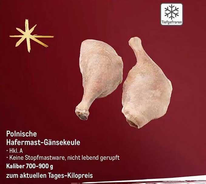 Polnische Hafermast-Gänsekeule Hkl. A