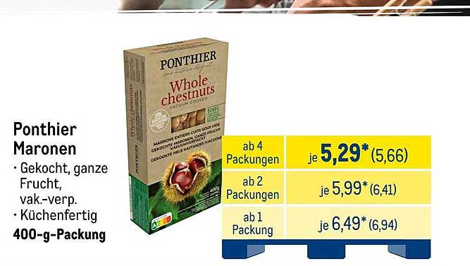 Ponthier Maronen 400-g-Packung
