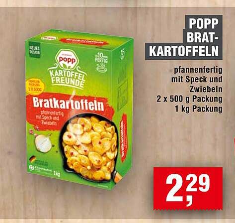 POPP Bratkartoffeln mit Speck und Zwiebeln 1 kg