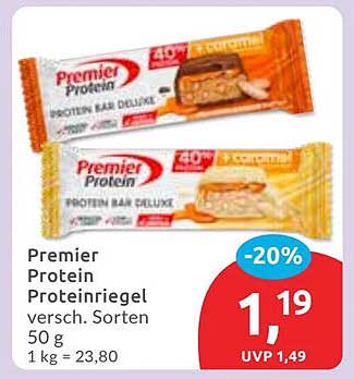Premier Protein Proteinriegel versch. Sorten 50 g