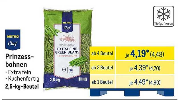 Prinzessbohnen Extra Fein - 2,5-kg-Beutel