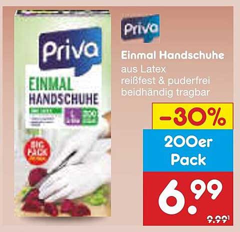 Priva Einmalhandschuhe 200er Pack