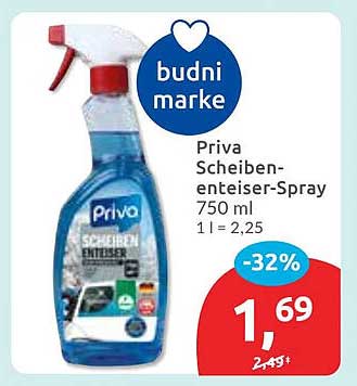 Priva Scheibenenteiser-Spray 750 ml