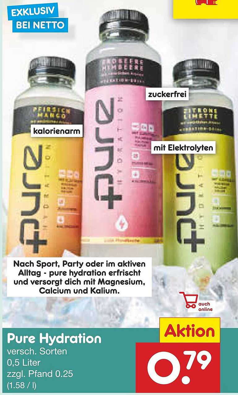 Pure Hydration - verschiedene Sorten, 0,5 Liter