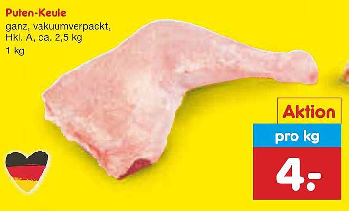 Puten-Keule ganz, vakuumverpackt, Hkl. A, ca. 2,5 kg