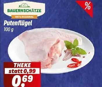 Putenschnitzel von Bauernschätze – 100 g für nur 0,69 €