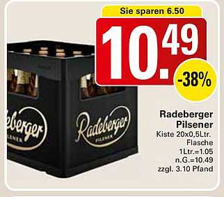 Radeberger Pilsener Kiste 20x0,5L Flasche