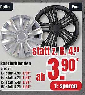 Radzierblenden Delta und Fun – ab 3,90 €