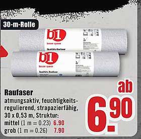 Raufaser Tapete 30 m-Rolle