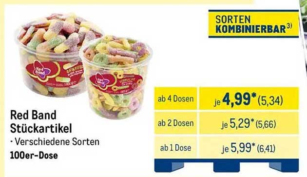 Red Band Stückartikel – Verschiedene Sorten 100er-Dose