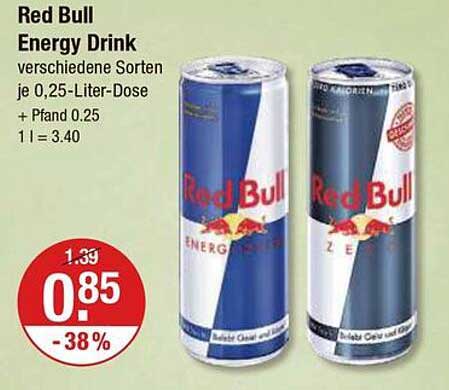 Red Bull Energy Drink verschiedene Sorten je 0,25-Liter-Dose