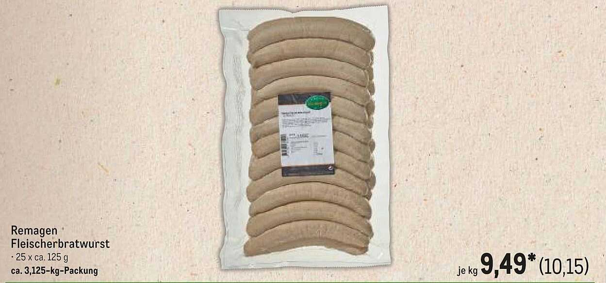 Remagen Fleischbratwurst - 25 Stück à 125 g