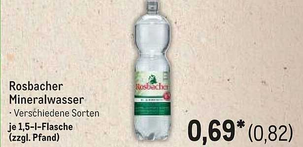 Rosbacher Mineralwasser - Verschiedene Sorten