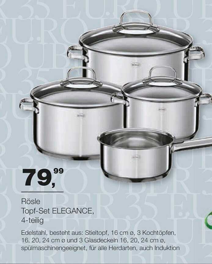 Rösle Topf-Set ELEGANCE, 4-teilig