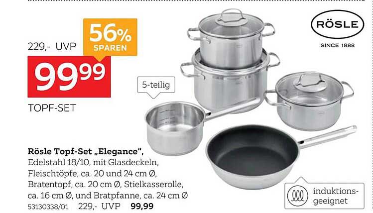 Rösle Topf-Set „Elegance“ - 5-teilig