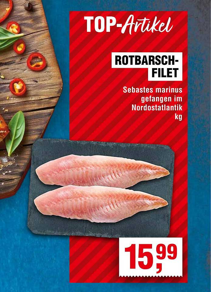 ROTBARESCH-FILET - Sebastes marinus gefangen im Nordostatlantik