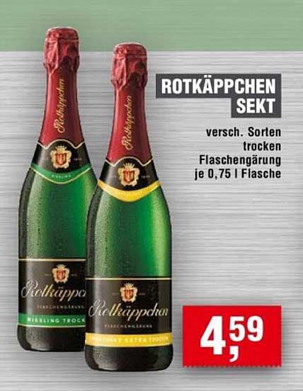 Rotkäppchen Sekt – verschiedene Sorten, Flaschengärung, je 0,75 l Flasche