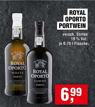ROYAL OPORTO PORTWEIN - Versch. Sorten, 19 % Vol., je 0,75 l Flasche