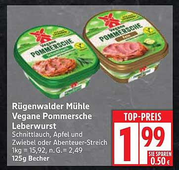 Rügenwalder Mühle Vegane Pommersche Leberwurst