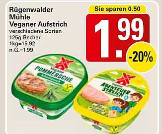 Rügenwalder Mühle Veganer Aufstrich verschiedene Sorten 125g Becher