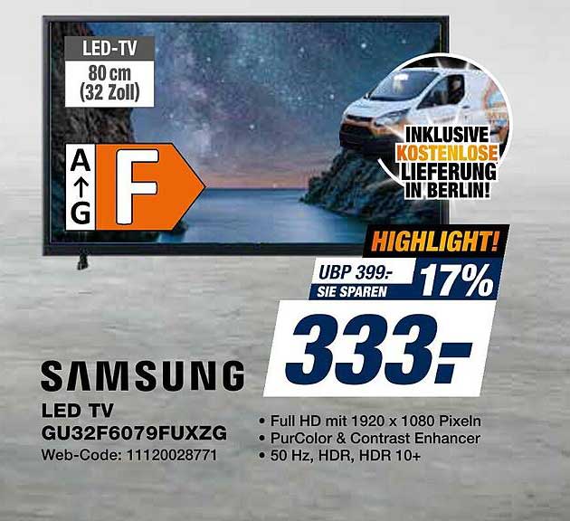 Samsung LED TV GU32F6079FUXZG 80 cm (32 Zoll)