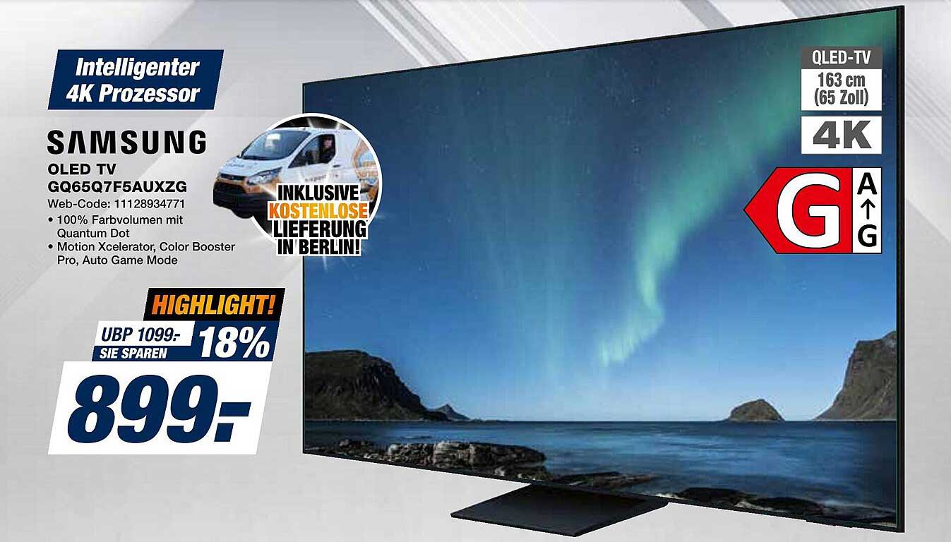 Samsung OLED TV GQ65Q7F5AUXZG - 65 Zoll 4K