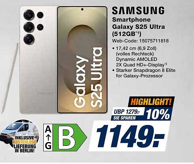 SAMSUNG Smartphone Galaxy S25 Ultra (512GB)