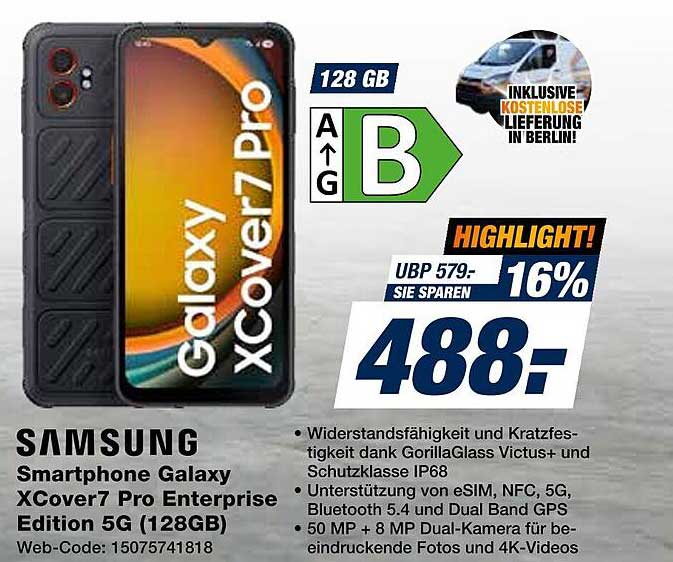 Samsung Smartphone Galaxy XCover7 Pro Enterprise Edition 5G (128GB)