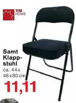 Samt Klappstuhl