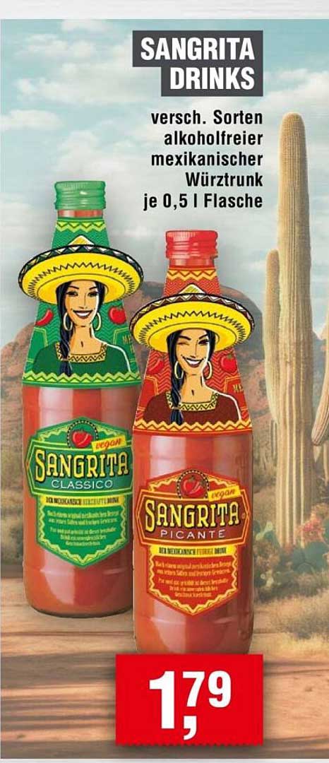 Sangrita Drinks – Verschiedene Sorten alkoholischer mexikanischer Würztrunk je 0,5 l Flasche