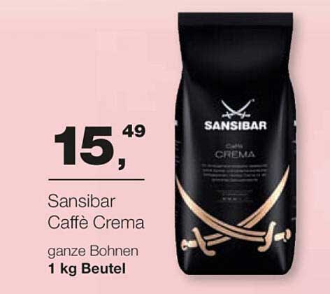 Sansibar Caffè Crema ganze Bohnen 1 kg Beutel