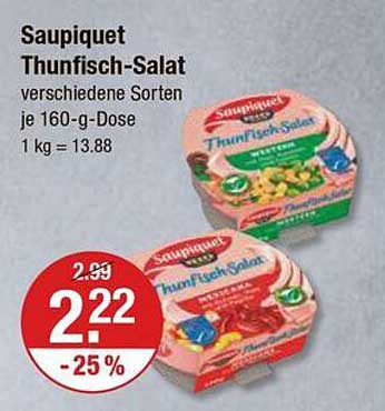 Saupiquet Thunfisch-Salat verschiedene Sorten je 160-g-Dose