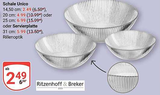 Schale Unico von Ritzenhoff & Breker – ab 2,49 €