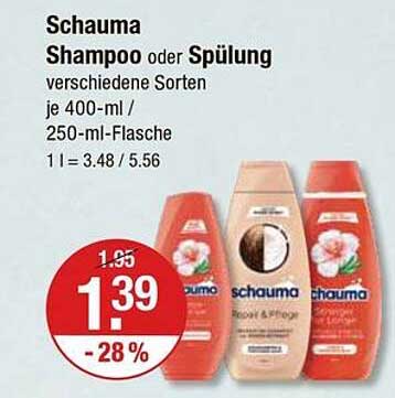 Schauma Shampoo oder Spülung verschiedene Sorten je 400-ml / 250-ml-Flasche