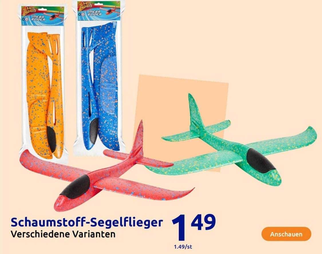 Schaumstoff-Segelflieger - Verschiedene Varianten