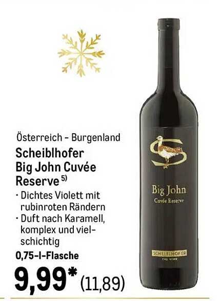 Scheiblhofer Big John Cuvée Reserve 0,75 l-Flasche