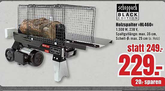 Scheppach Holzspalter HL460 - Black Edition