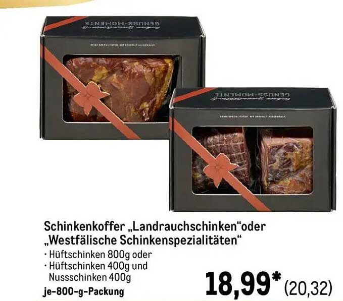 Schinkenkoffer "Landrauchschinken" oder "Westfälische Schinkenspezialitäten"