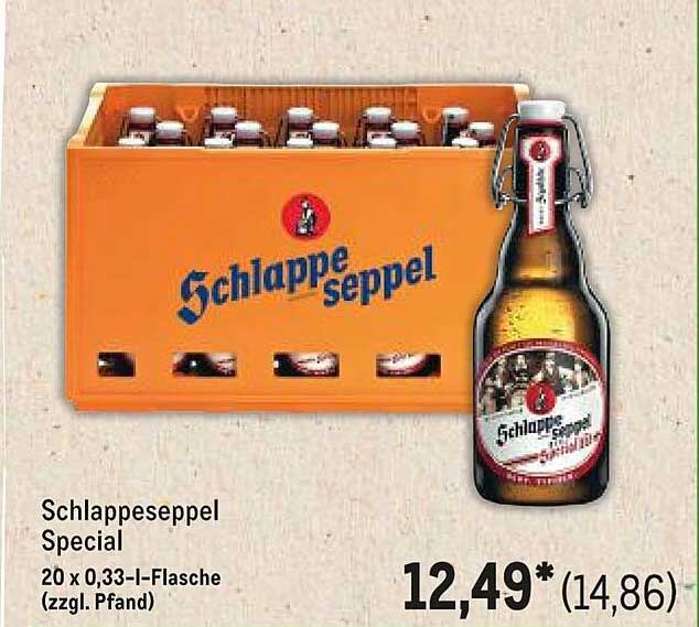 Schlappe Seppel Special - 20 x 0,33 l-Flasche (zzgl. Pfand)